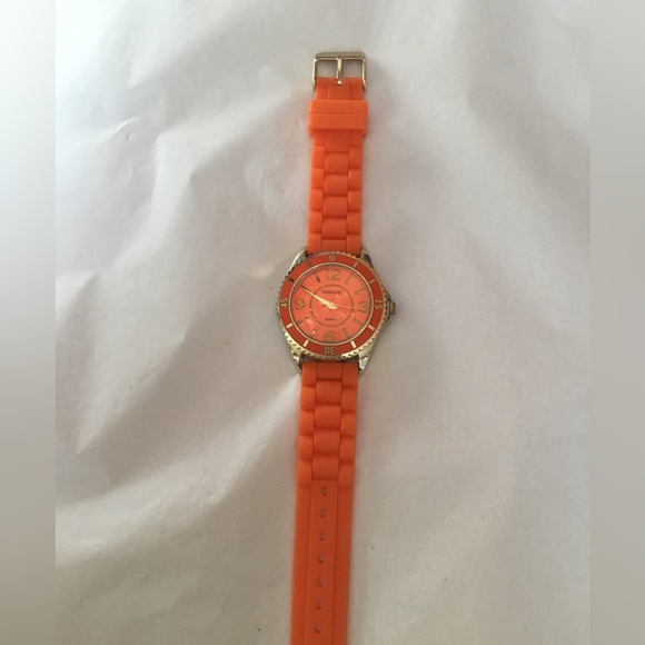 Chronotech Orange Rubber Sport Watch